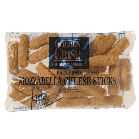 NEW: 12 lb Case Frozen Battered Mozzarella Cheese Sticks, 2-6lb bags