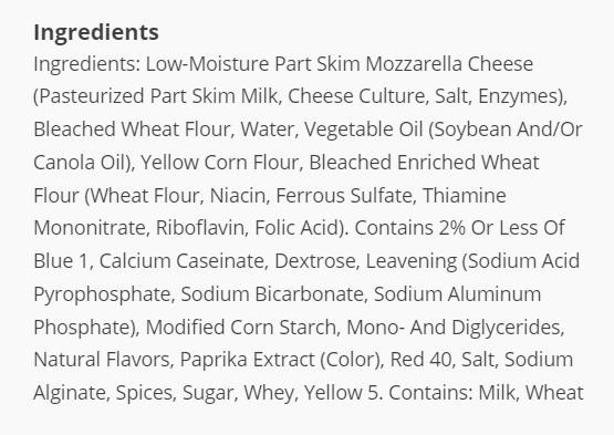 NEW: 12 lb Case Frozen Battered Mozzarella Cheese Sticks, 2-6lb bags