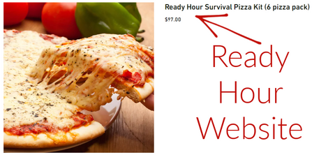 NEW: 18 Pouches of Pizza Freeze Dried Meal Kit from Ready Hour (25-Year Shelf Life), makes 6 Pizzas
