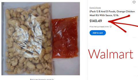 NEW: 12 lb Orange Chicken Meal Kit, 2- 4 lb bags of Tempura Chicken, 4-1 lb bag of Sauce