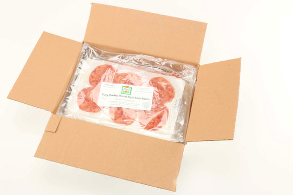 Fan Favorite: 192 Ct. Fully Cooked Bacon Rounds (Perfect Shape for Burgers or Breakfast Sandwiches)