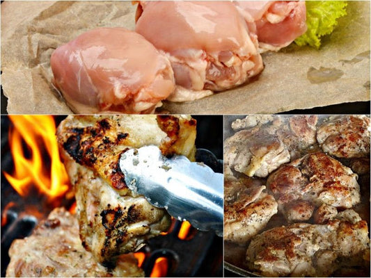 ALREADY PREPPED 38 lb Case Boneless, Skinless Natural Chicken Thighs, Vacuum Packed in Sous Vide Bags and Freezer Ready