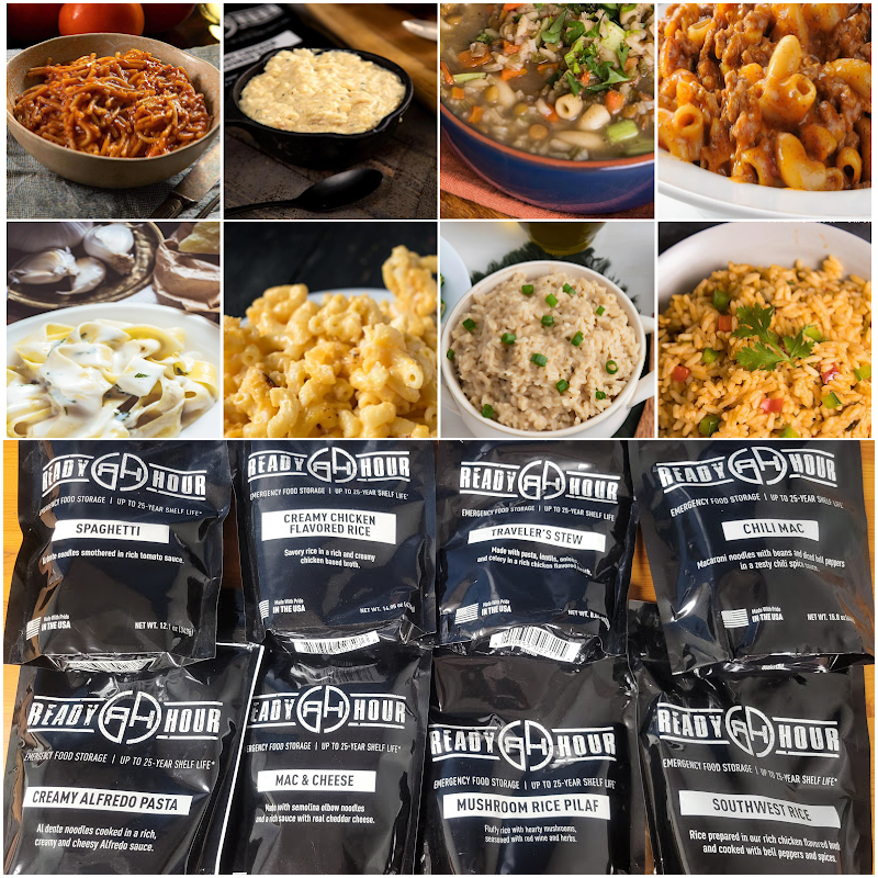48 Servings, Ready Hour Variety Pack Freeze Dried Dinner Entrees