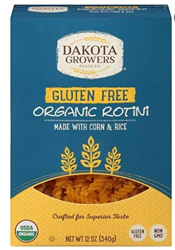 12 Ct.  Gluten Free Organic Variety Pasta Case, 3 Each of Spaghetti, Rotini, Penne, Elbow