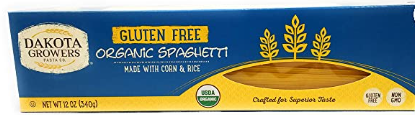 12 Ct.  Gluten Free Organic Variety Pasta Case, 3 Each of Spaghetti, Rotini, Penne, Elbow