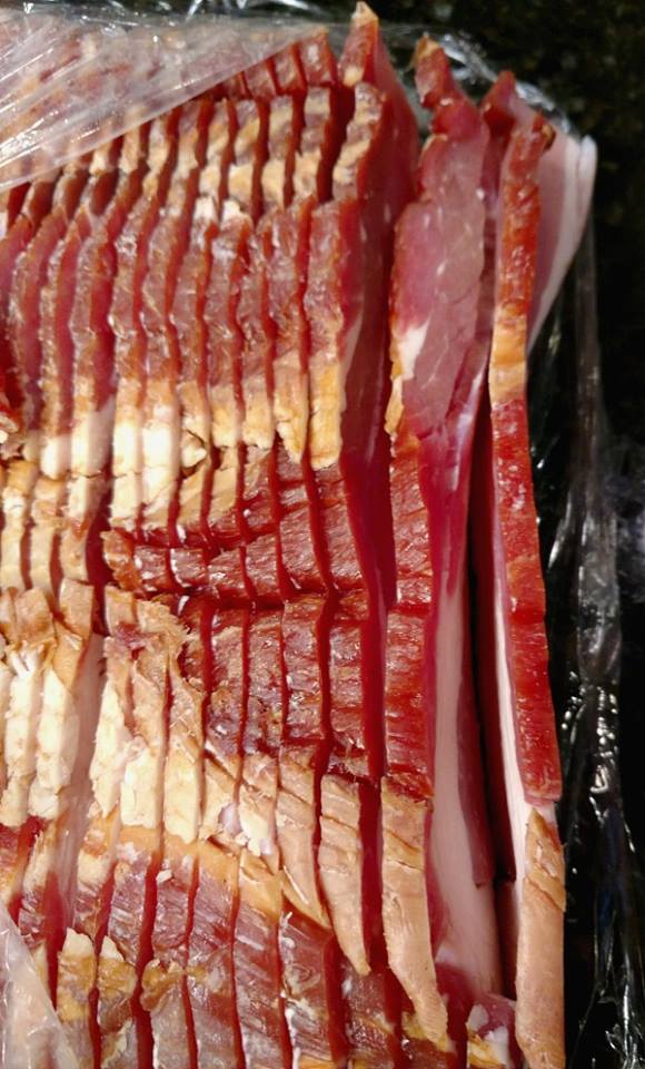 15 lb Case: Honey Cured Thick Cut Bacon