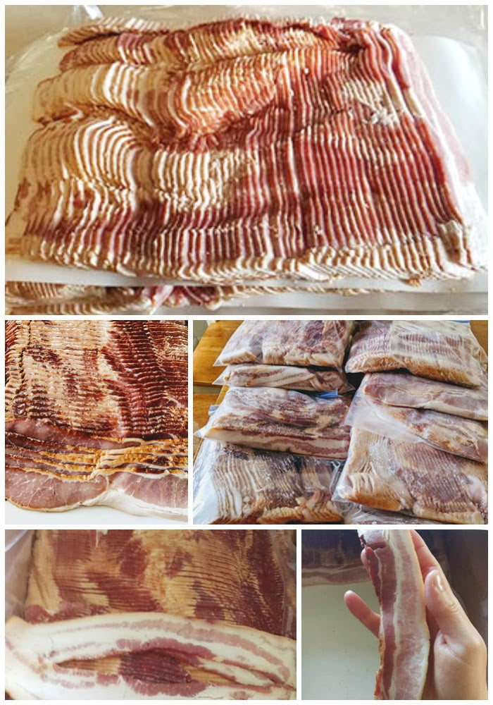 15 lb Natural, Uncured Hickory Smoked, Minimally Processed Bacon