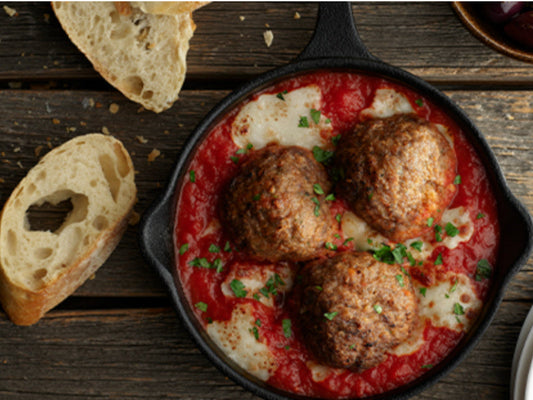 10 lb Case of 1/2 oz Italian Meatballs (Approximately 320 Meatballs)