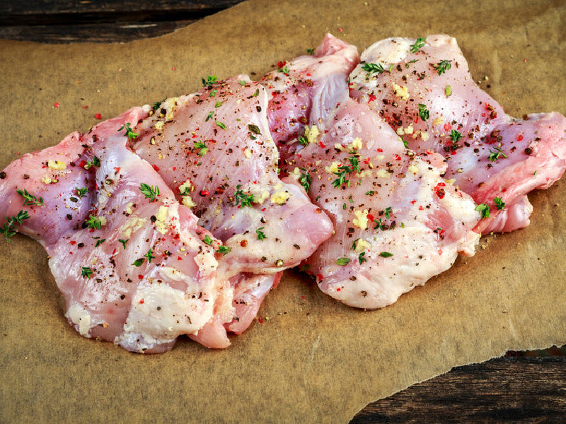 $99 Chicken Thighs: 40 lb Case Farm Fresh Boneless, Skinless Natural