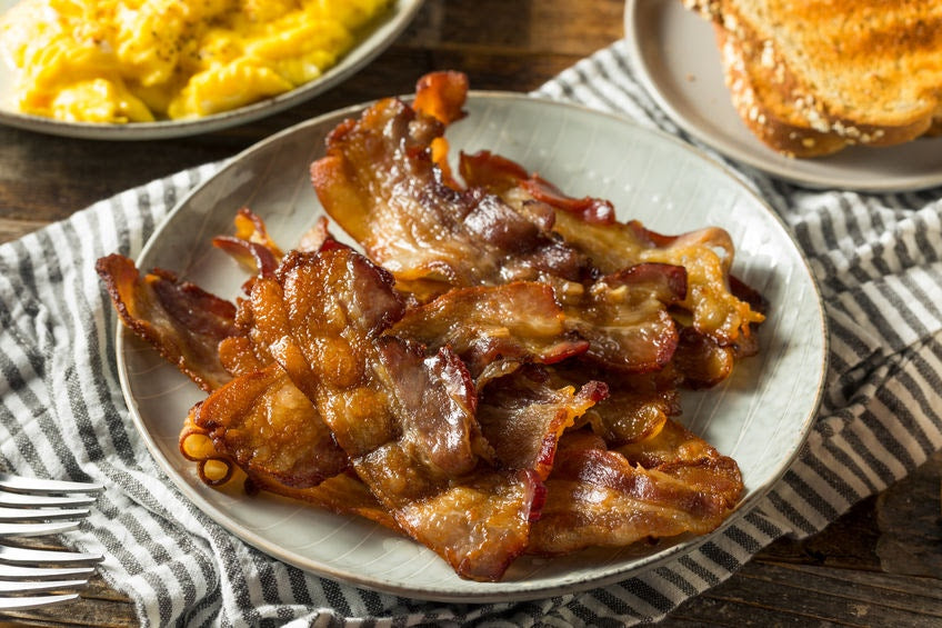 15 lb Natural, Uncured Hickory Smoked, Minimally Processed Bacon