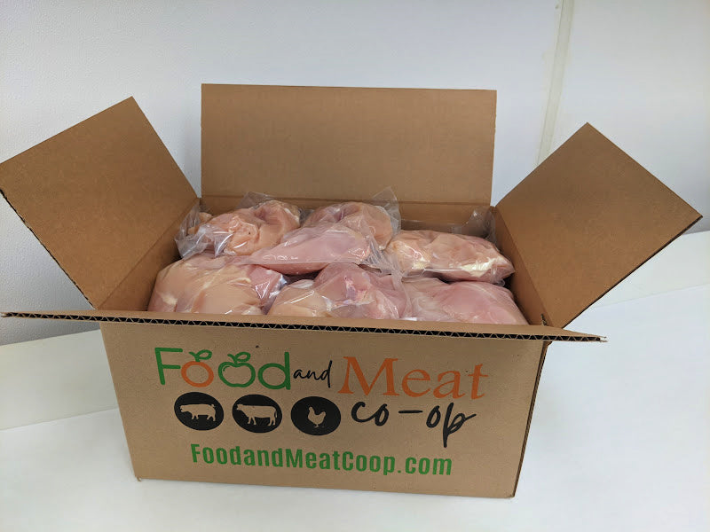 ALREADY PREPPED 40 lb Case: Natural Chicken Breast, Trimmed, Vacuum Packed in 2 ct. Packs, Frozen, Freezer Ready