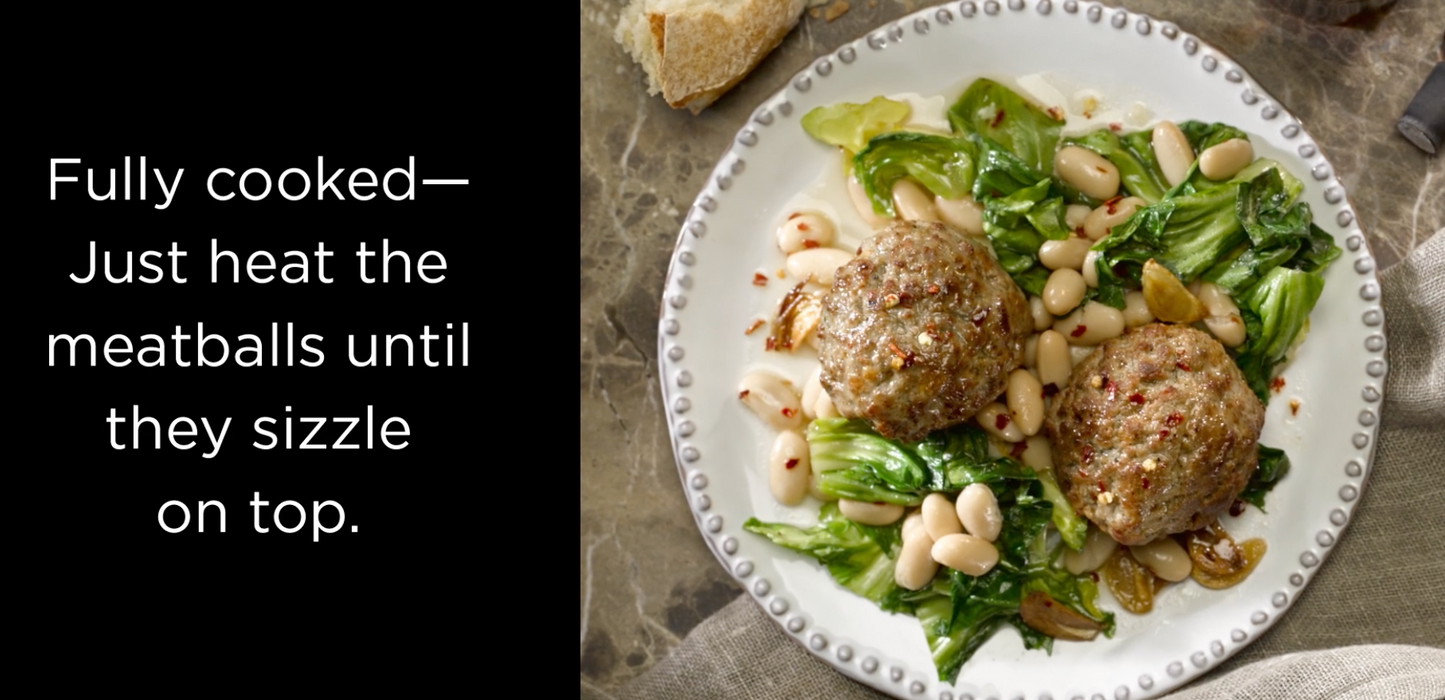 10 lb Case of 1/2 oz Italian Meatballs (Approximately 320 Meatballs)