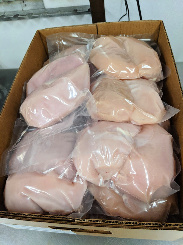 ALREADY PREPPED 40 lb Case: Natural Chicken Breast, Trimmed, Vacuum Packed in 2 ct. Packs, Frozen, Freezer Ready