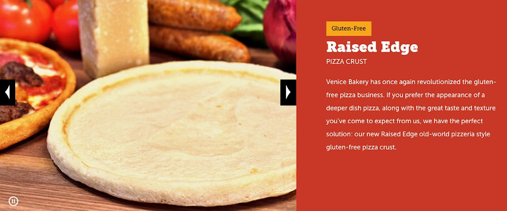 12 ct Case Gluten Free 10" Pizza Crust with Raised Edge